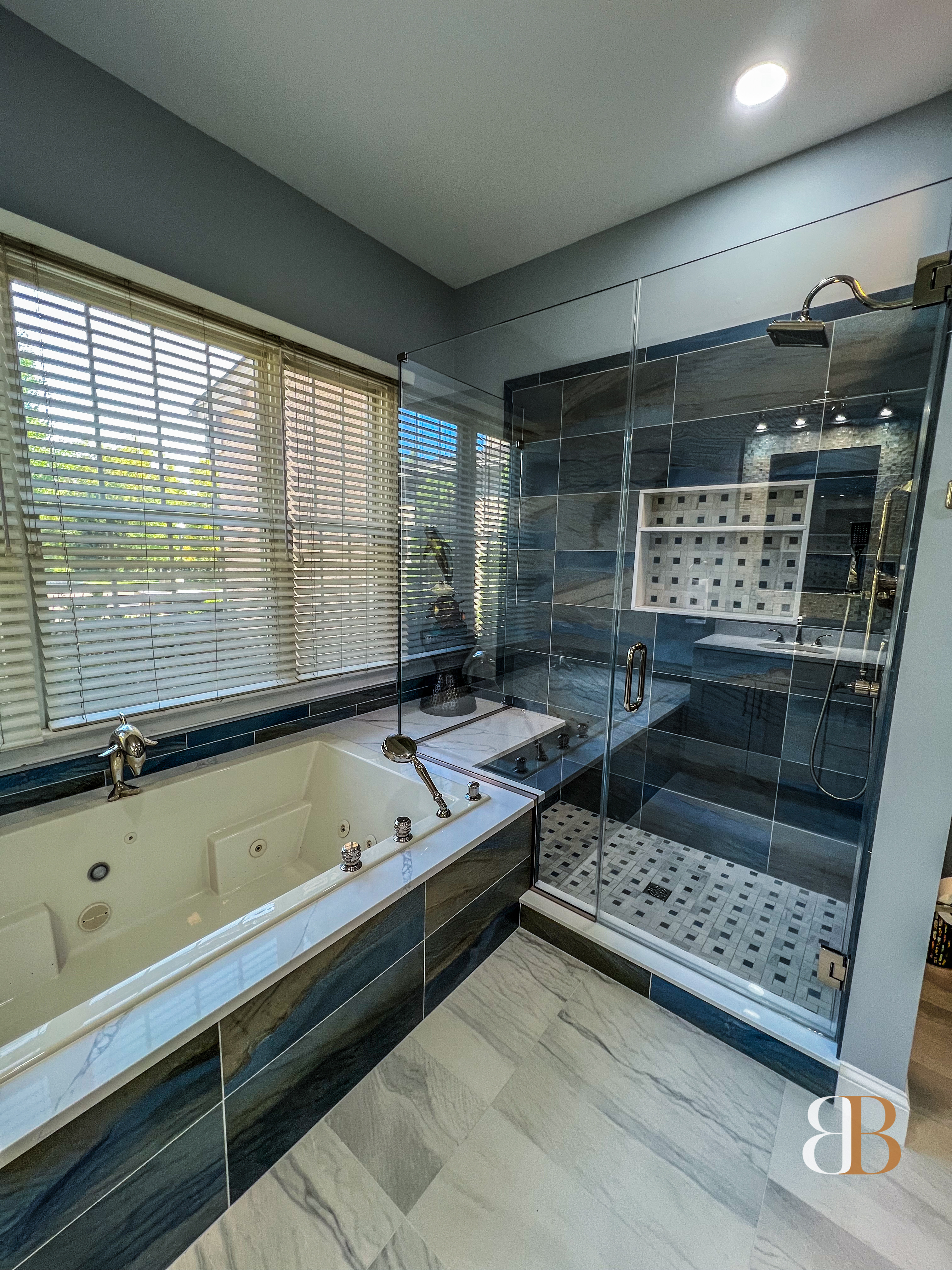Contemporary bathroom remodel in Villanova by B&B Associates Creations — photo 4